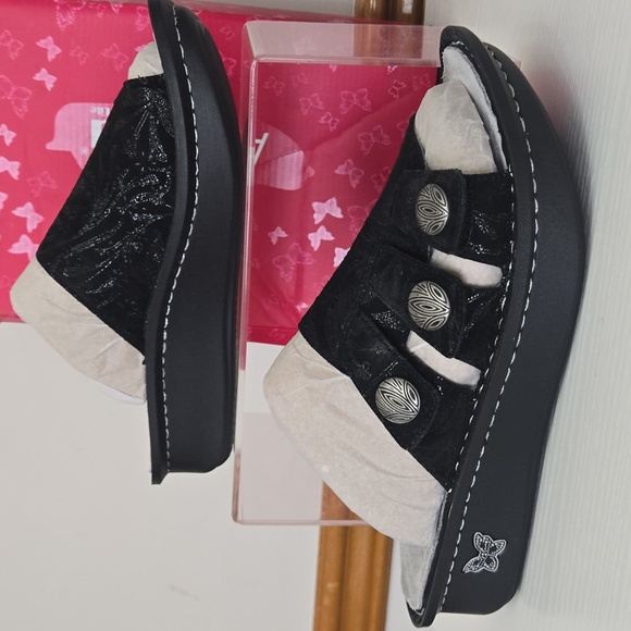 Alegria Julee Black Comfort Sandals Size 9 EU 39 Adjustable Straps - Picture 5 of 13